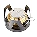 Produktbild OVERMONT Mini Kupfer Spirituskocher Campingkocher mit Aluminium Ständer für Camping Wandern Ausflug Reise Gold/Grau/Olivgrün
