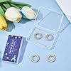 SUNNYCLUE 1 Box 4Pcs 20mm Spring O Ring Round Carabiner Clip Large Rhinestone Metal Gold Shine Snap Trigger Clasp Hooks Fasten Linking Rings for Handbag Purse Keychain Craft Supplies Charms Findings #5