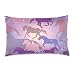 Poeticcity Federa per cuscino in velluto di cotone viola con motivo cavalli colorati senza cuciture, con stelle luccicanti e brillanti su federe per cuscino per letto auto, divano letto, 40,6 x 61 cm