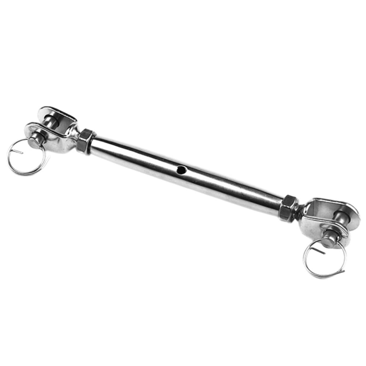 NAMOARLY Wire Rope Tensioner Closed Body Turnbuckle Marine Turnbuckle Tool Rigging Screw Turnbuckle Marine Wire Rope Turnbuckle Jaw Closed Body Cable Tightener 304 Stainless Steel Silver