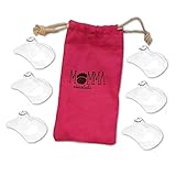 Momma Bear Essentials Premium Nipple Shield, Set of 6 with Hot Pink Soft Cotton Reusable Drawstring Bag - Non-Toxic, BPA and BPS Free