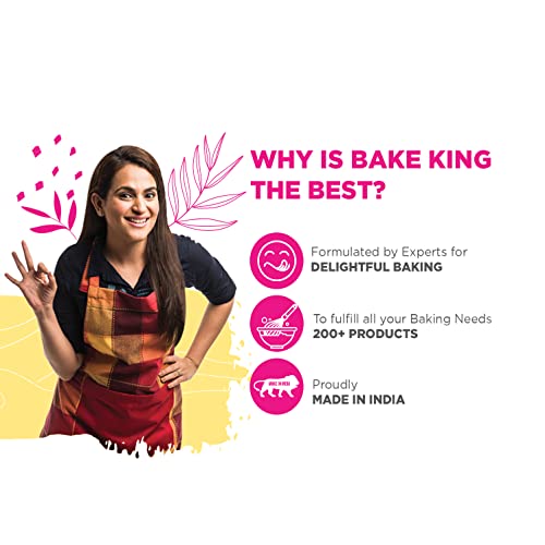 Image of BAKE KING Vanilla Powder 100 gm | Ideal for Baking, Custard, Cookies, Ice Creams, Puddings | Intense, Rich & Natural Aroma of Vanilla