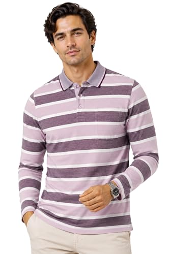 Image of SANE ORIGINALS Full Sleeves Polo T-Shirt for Men with Pocket || Stripe Collar and Pocket T-Shirt for Men Long Sleeves