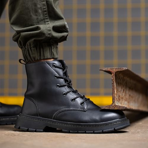 Image of Steel Toe Boots for Women Men, Waterproof Lightweight Safety Work Boots Durability Composite toe Construction Shoes with 6 inch