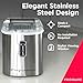 Frigidaire EFIC103-AMZ-SC Counter Top Maker with Over-Sized Ice Bucket, Stainless Steel, Self Cleaning Function, Heavy Duty, Stainless