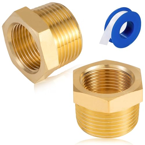 YullSorom Brass Reducer Hex Bushing, 3/4