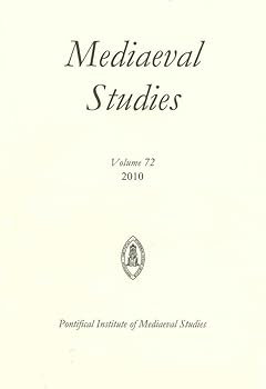 Paperback Mediaeval Studies 72 (2010) Book
