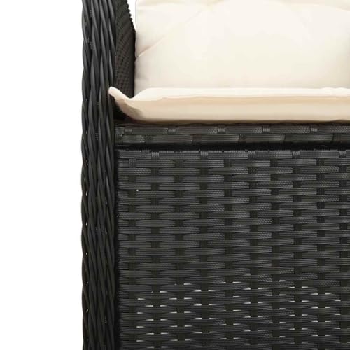 Salon de Jardin Poly Rotin compact contre le manque d'espace avec table et 2 chaises - 7