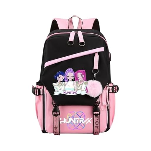 Genérico Mochila KPop De_mon Hunters, mochila impermeable con estampados de los personajes de animación HUNTRIX Rumi/Mira/Zoey Mochila escolar para niños, niñas y fans del K-pop(B06) | Ya disponible en tu tienda friki favorita! En mundofriki.es!