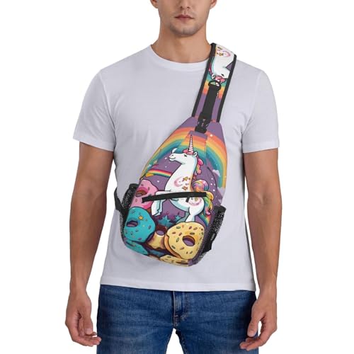Mochila tipo bandolera cruzada para hombre y mujer negra miniatura 7