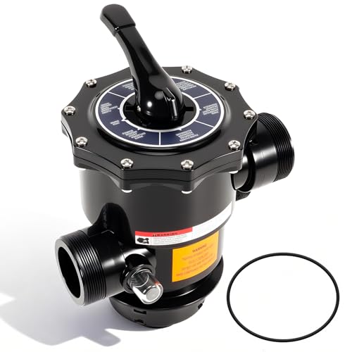 Aumzong 263085 Top Mount Multiport Valve Compatible with Pentair Tagelus Sand Filters 2 6-Positions Pool Filter Control Valve