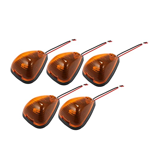 Motoforti Roof Top LED Cab Marker Light, Roof Running Lamps Yellow Lens, for Ford F-150 1999-2016, ABS Plastic, Yellow, 5pcs