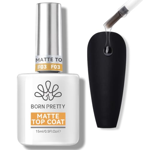 Born Pretty Matte Gel Top Coat,Matte Finish Nail Polish Top Coat