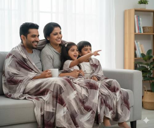 Image of Florida Printed Flannel Blanket, 290 GSM Ultra-Soft All-Season AC Blanket (Double, Gradient)