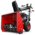 PowerSmart 24-Inch Self-Propelled Gas Snow Blower, Powered by B&S 208cc Engine, Electric Start, 13-Inch Snow Tires, Handle Warmer, Two-Stage Snow Blowers with LED Lights