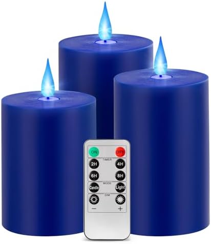 MELTONE Tulip Flameless Candles Set Of 3 - Real Wax LED With Remote For Home Decor & Gifts