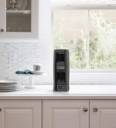 Jarofurel Lasko T13310 Personal Oscillating Table Tower Fan – Small, Quiet, Portable, Electric Plug-In, Mini Desktop Fans For Staying Cool At Home And Office, Day And Night,Black #TOP6