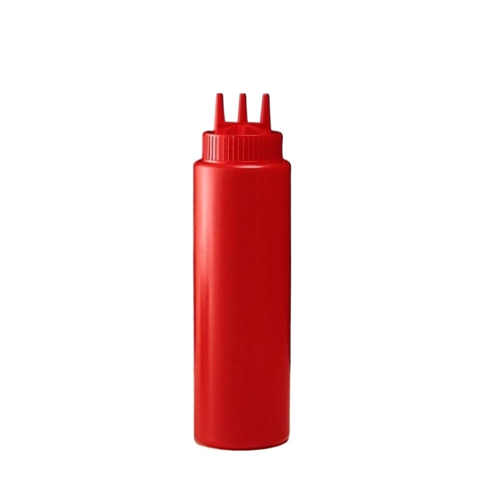 ZNJAMN 10pcs Plastic Squeezing Sauce Bottle Squeezable Graduated Jam Container Salad for Seasoning(Red,450ml)