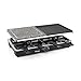 Tristar Raclette Grill e Pietra per 8 Persone, 1400 W, Alluminio pressofuso, Nero