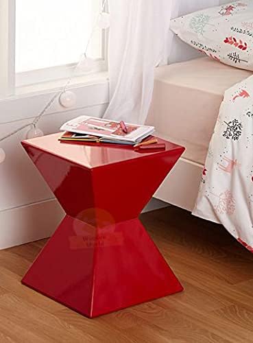 Wooden WorldWood Side End Table (Red)