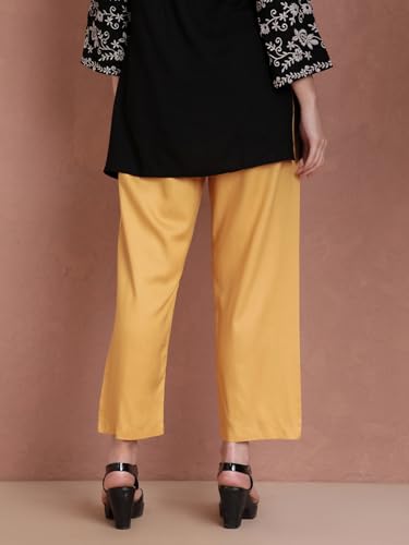 Image of TWIN BIRDS Women Viscose Kurti Pants | Straight Fit Ethnic Daily Trousers