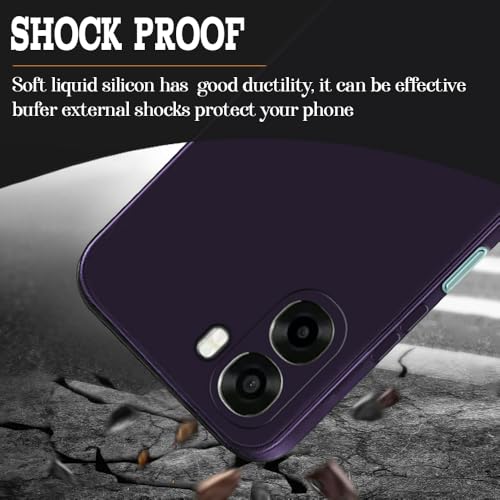 Image of Back Cover for Oppo A6x 5G / A6x 4G / K14x 5G | Full Camera Protection | Premium Liquid Silicon Case | Flexible Bumper Case for Oppo A6x 5G / A6x 4G / K14x 5G (Purple)