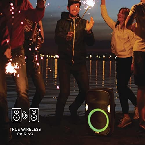 Image of Altec Lansing SoundRover 75 Wireless Speaker 75W Bluetooth Speaker with a Long Lasting 10 Hour Battery, 50 Foot Range, Multi LED Party Modes, True Wireless Pairing, Bonus Microphone