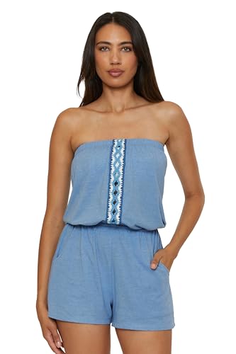 Lucky Brand Women's Standard Malaga Bandeau Romper,...