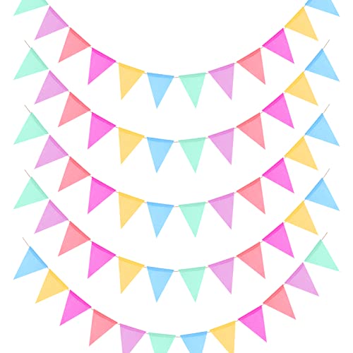 Royouzi 5 Stück Wimpelkette Mehrfarbig AB-1