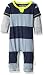 Burt's Bees Baby Boys' Organic Rugby Stripe Henley Tee Coverall