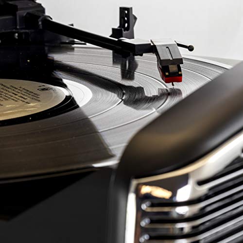 Trexonic Tourne-disque rétro avec Bluetooth, lecteur CD, tourne-disque 3 vitesses Noir - Les Beatles, Paul McCartney, John Lennon, RIngo Starr, George Harrison Trexonic Tourne-disque rétro avec Bluetooth, lecteur CD, tourne-disque 3 vitesses Noir – Image 7