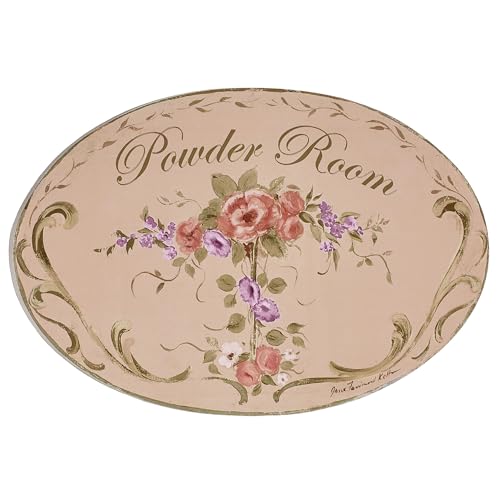Emma Powder Room Wall Plaque Multi Pastel