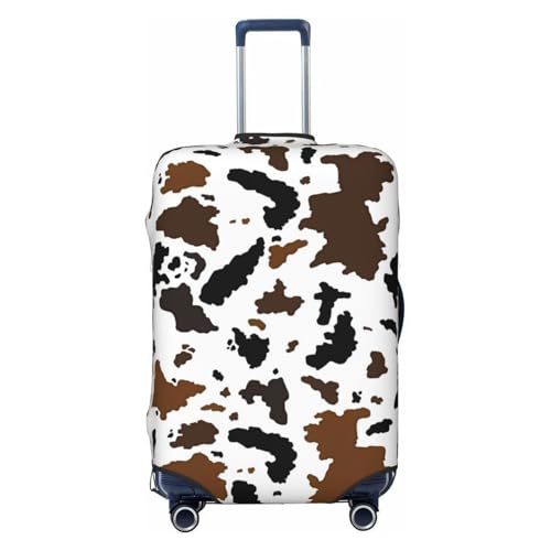Cow Animal Texture Travel Luggage Cover Suitcase Protector Bag, Fits 18-32 Inch Luggage, Double-Sided Printed Baggage Covers For Kid And Adult,X-Large