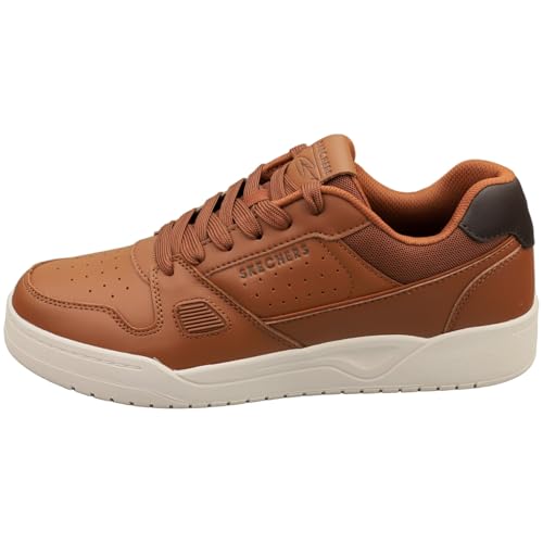 Skechers Herren Koopa Harry Kane Court Sneaker, Kastanienleder, Wildleder, Netzstoff, brauner Rand, 45 EU – Ansicht 5
