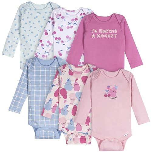 Image of Onesies Brand, Unisex Baby, 6-Pack Long Sleeve Bodysuits