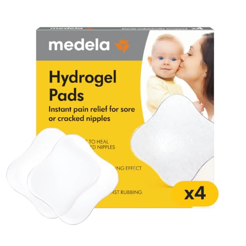 Image of Medela Soothing Hydrogel Pads for Nipples, Reusable 24 Hours, Pack of 4 | Instant Pain Relief for Breastfeeding & Pumping, Dermatologically Tested, Individually Wrapped, Breastfeeding Essentials
