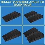 2 Set Squat Wedge Block 6 Pcs Slant Board for Calf Stretching with 5 Adjustable Angles, Heel Elevated Squat Wedge, Squat Wedges Weightlifting, Foam Squat Wedges for Workout, Calf Stretcher - Image 4