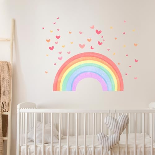 Vinilo decorativo arcoíris para dormitorio de niñas 26 in miniatura 6