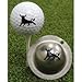 Tin Cup, sistema per applicare marchio su palline da golf. Marker a forma toro.