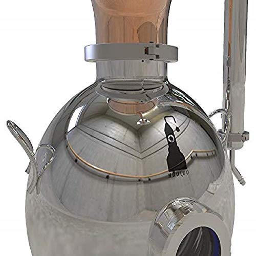 YUEWO 15 Liter 4 Gallon Copper Moonshine Still Spirits Water Alcohol Distiller Home Brew Wine Making Kit Stainless Steel Oil Boiler for Whiskey Scotch Rum Vodka