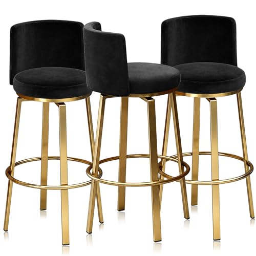 ��]�o�[�X�c�[�� 1/2/3/4 �Z�b�g�A�w������t���J�E���^�[�����X�c�[���A�~�b�h�Z���`�����[���_���ȃx���x�b�g�z����̃o�[�`�F�A�A�L�b�`���A�C�����h�p(Black 75cm,3 PCS Gold)