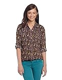 Wrangler Juniors Rock 47 Woven Top, Black Paisley, Medium