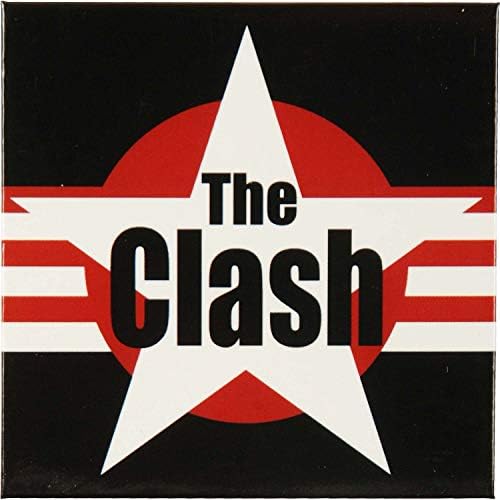 The Clash Fridge Magnet Band Logo Stars & Stripes Official 76Mm X 76Mm image 2