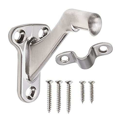 Triumph Hardware ,3 Pack,3inch Heavy Duty Handrail Bracket Brushed Nickel,Stair Railing Bracket L76xW36.5xH73mm