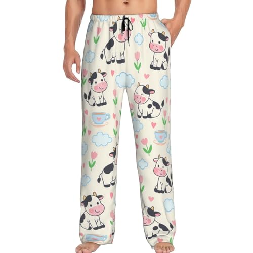 Men's Pajama Pants Pjs Bottoms With Pockets Sleep Lounge Pants For