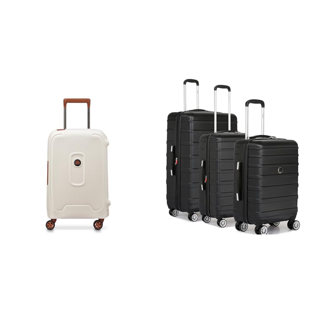 delsey paris Moncey 55 cms Small Cabin Polypropylene Hardsided 8 Wheels Spinner + Margot Trolley Bags Set of 3 Cabin, Medium & Large Luggage Premium Hardside Polycarbonate Suitcase 8 Silent-picture-21