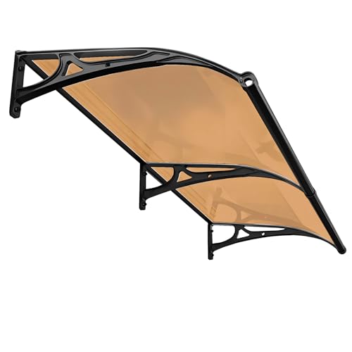 Toldo de policarbonato de alta resistencia mecánica para protección de puertas de entrada 2