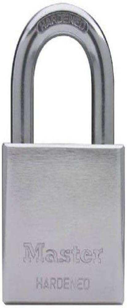 Master Lock 532DPF Chrome Steel Body Keyed Different Padlock, 2-inch Shackle, 2-inch Wide, Silver