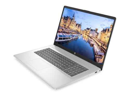 Image of HP Touchscreen 17.3 inch HD+ Business Laptop Computer, Intel Core Ultra 7 255U 12-Core Processor, Windows 11 Home, 8GB RAM 256GB SSD, Fingerprint Reader, Backlit Keyboard, Numeric Keypad, Natural Silver
