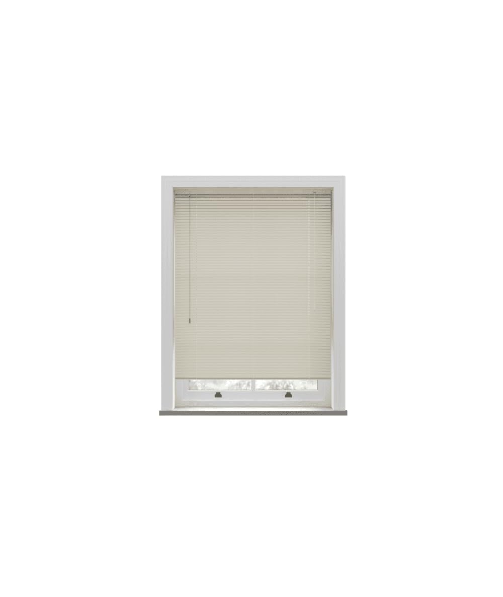 Cream PVC Venetian Blind 152cm Drop (25mm Slats) 75cm Wide